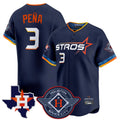 H.Astros #3 Jeremy Pena Player Navy City Connect Texas Patch Vapor Premier Limited Home Hdoa Stitched Jerseys