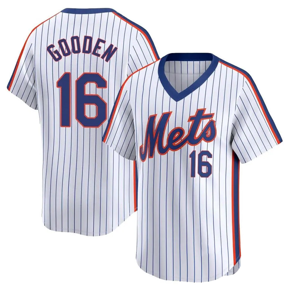 NY.Mets #16 Dwight Gooden Player White Cooperstown Collection T-shirt Game Hdoa Stitched Jerseys