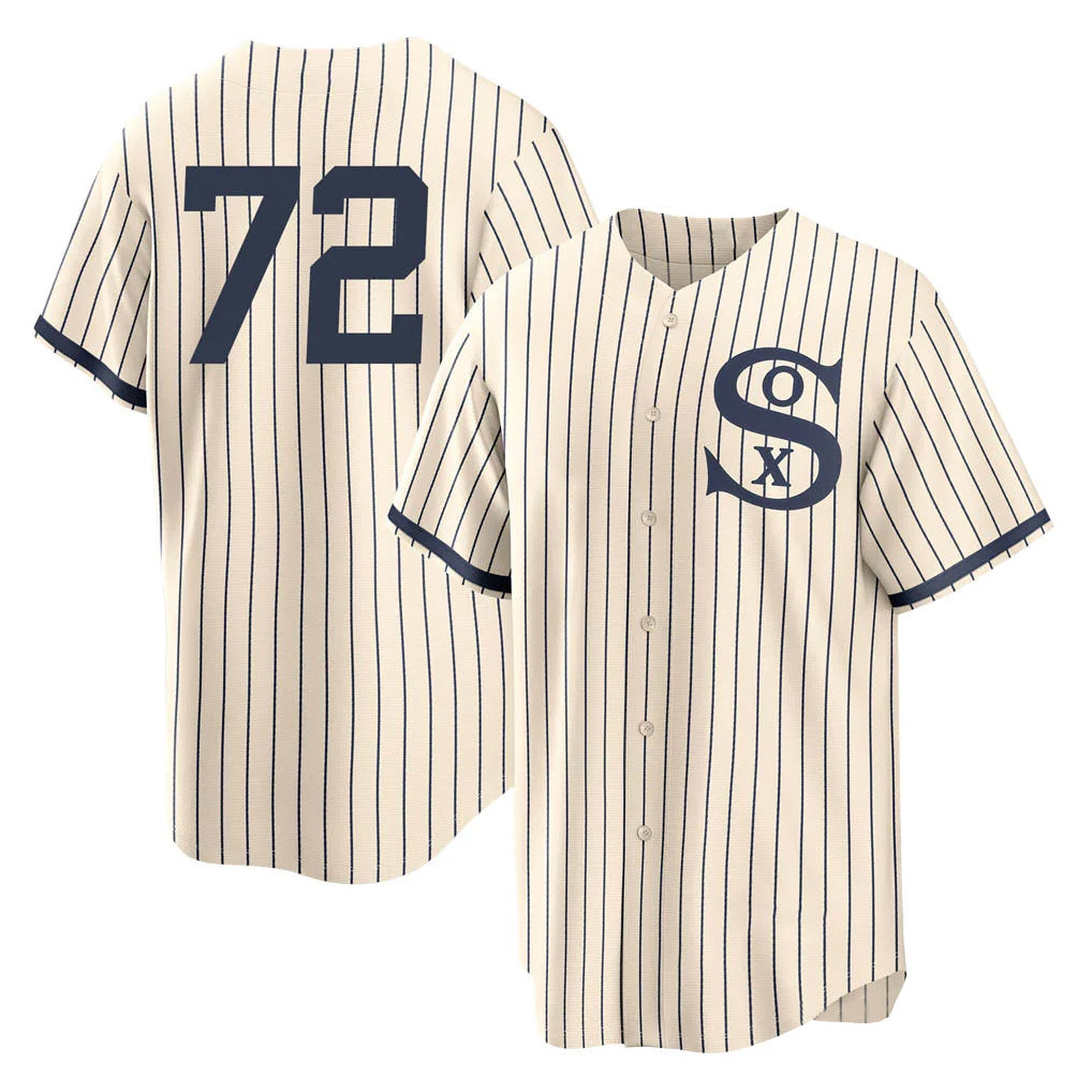 C.White Sox #72 Carlton Fisk Player Cream Field of Dreams Home Game Hdoa Stitched Jerseys
