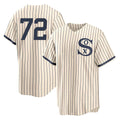 C.White Sox #72 Carlton Fisk Player Cream Field of Dreams Home Game Hdoa Stitched Jerseys
