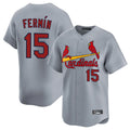 St. Louis Cardinals #15 Jose Fermin Player Gray Home Limited Hdoa Stitched Jerseys