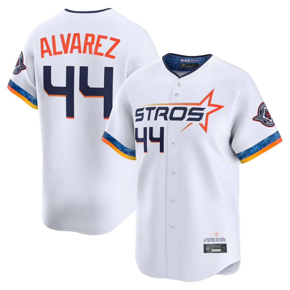 H.Astros #44 Yordan Alvarez Player White City Connect Limited Home Hdoa Stitched Jerseys
