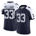 D.Cowboys #33 Javonte Williams Player Navy-White Limited Alternate Vapor F.U.S.E. Home Game Hdoa Stitched Jerseys