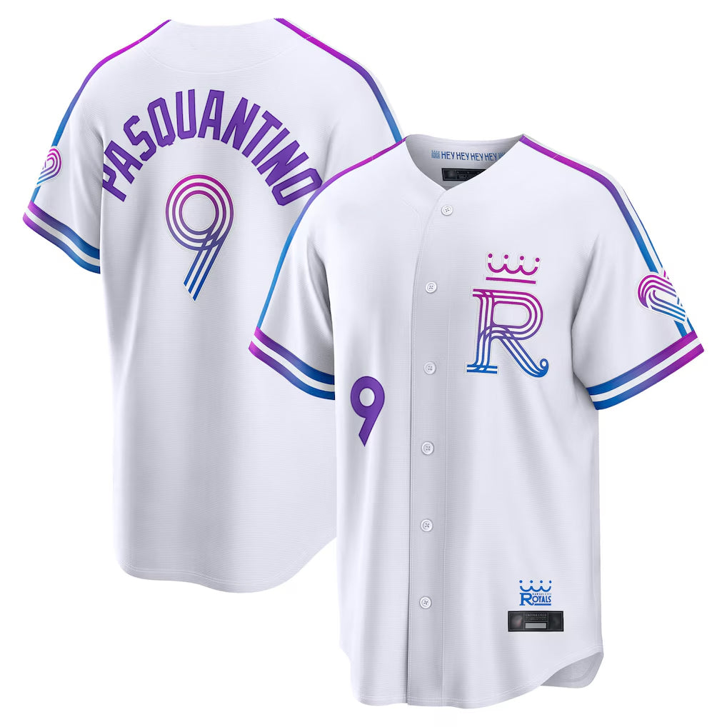 KC.Royals #9 Vinnie Pasquantino Player White 2026 City Connect Limited Home Hdoa Stitched Jerseys