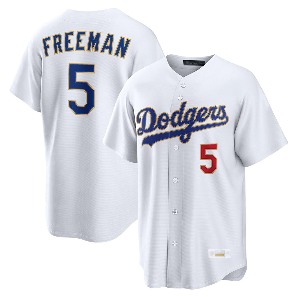 LA.Dodgers #5 Freddie Freeman Player Gold White 2026 Collection Stadium Limited Hdoa Stitched Jerseys