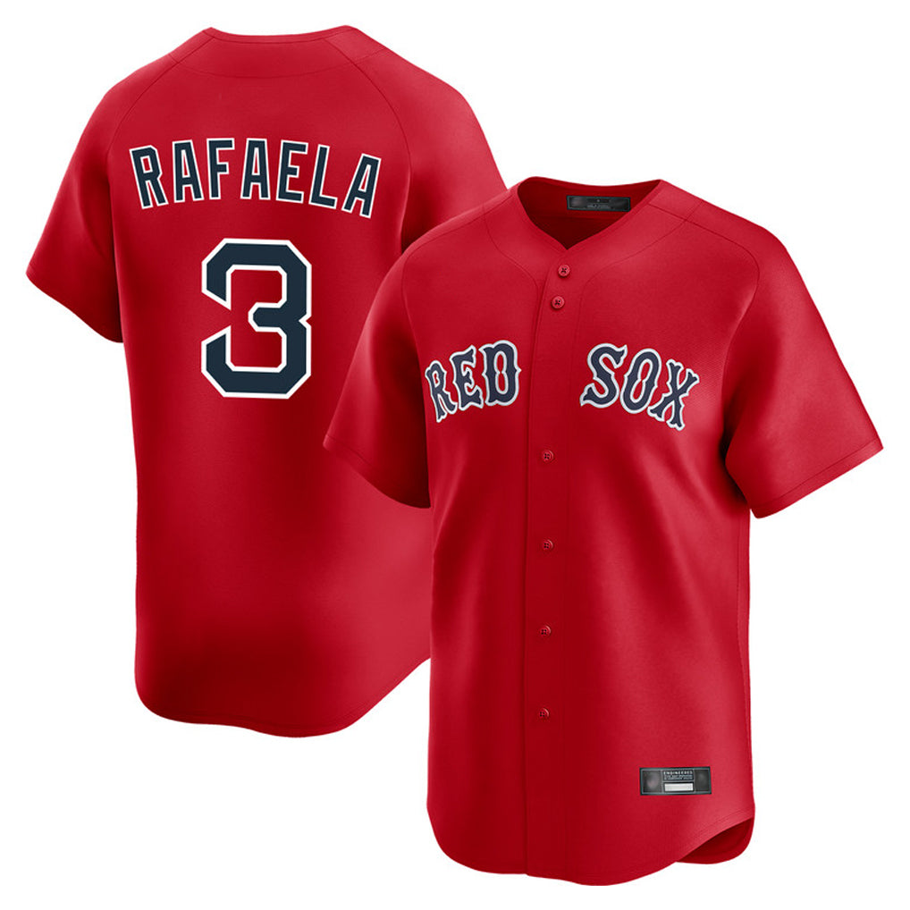 B.Red Sox #3 Ceddanne Rafaela Player Red Limited Home Game Hdoa Stitched Jerseys