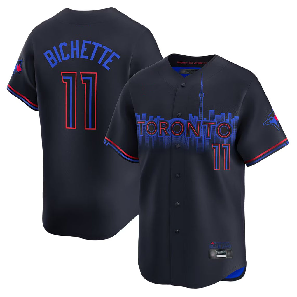 T.Blue Jays #11 Bo Bichette Player Black City Connect Limited Home Hdoa Stitched Jerseys