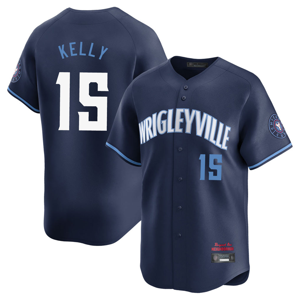 C.Cubs #15 Carson Kelly Player Navy City Connect Limited Home Hdoa Stitched Jerseys