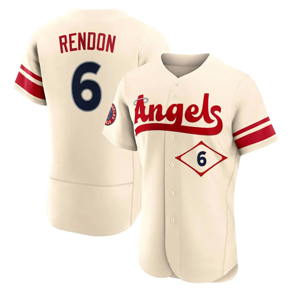 LA.Angels #6 Anthony Rendon Player Cream City Connect Limited ELite Home Hdoa Stitched Jerseys