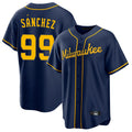 M.Brewers #99 Gary Sanchez Player Navy Home Game Hdoa Stitched Jerseys