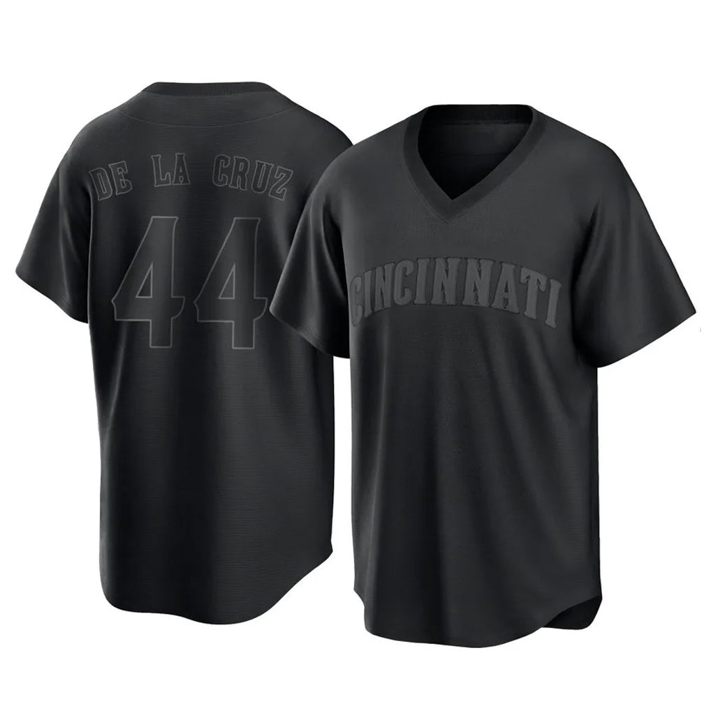 C.Reds #44 Elly De La Cruz Player Black T-shirt Game Home Hdoa Stitched Jerseys