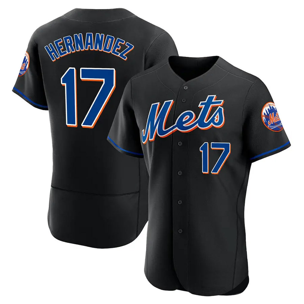 NY.Mets #17 Keith Hernandez Player Black Replica Home Limited Elite Hdoa Stitched Jerseys