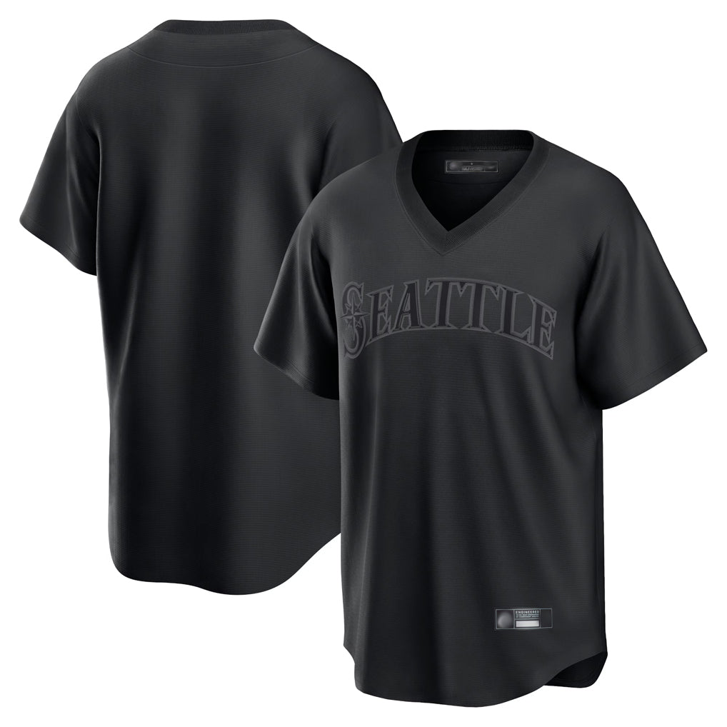 S.Mariners ## Mariners Blank Player Black Replica Fashion T-shirt Hdoa Stitched Jerseys