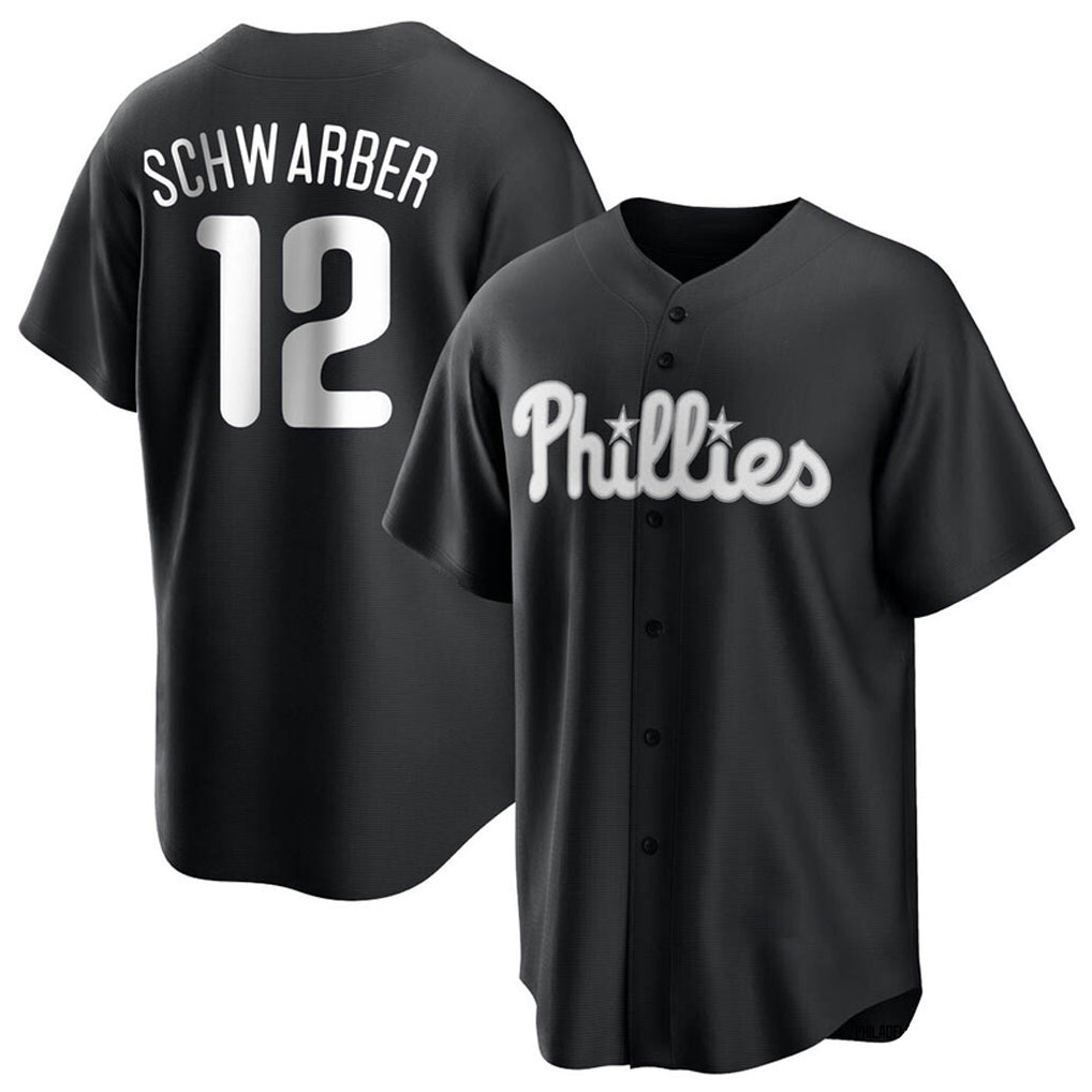 P.Phillies #12 Kyle Schwarber Player Black Alt Fashion Home Game Hdoa Stitched Jerseys