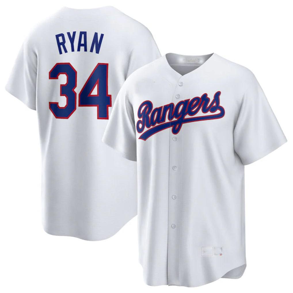 T.Rangers #34 Nolan Ryan Player White Home Game Hdoa Stitched Jerseys