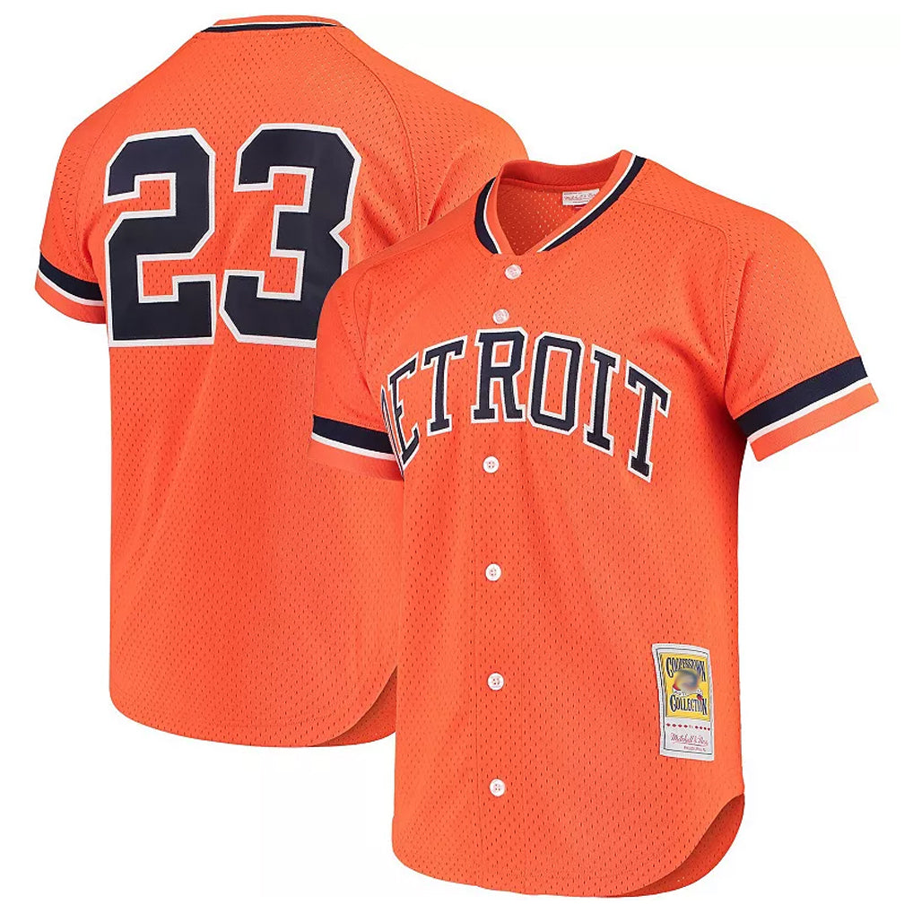 D.Tigers #23 Kirk Gibson Player Orange DMitchell & Ness Cooperstown Collection Batting Limited Hdoa Stitched Jerseys
