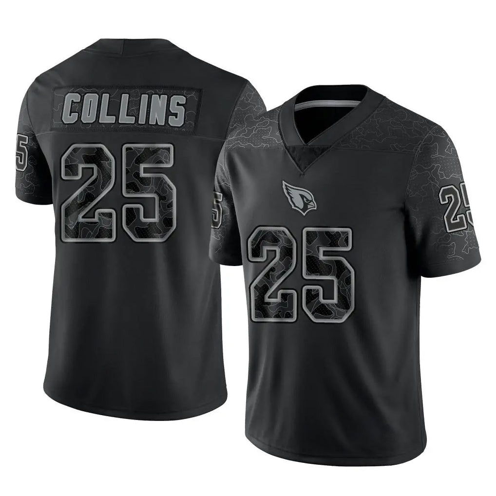 A.Cardinals #25 Zaven Collins Player Black RFLCTV Limited Home Game Hdoa Stitched Jerseys