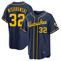 M.Brewers #32 Jacob Misiorowski Player Navy Home Stadium Game Hdoa Stitched Jerseys