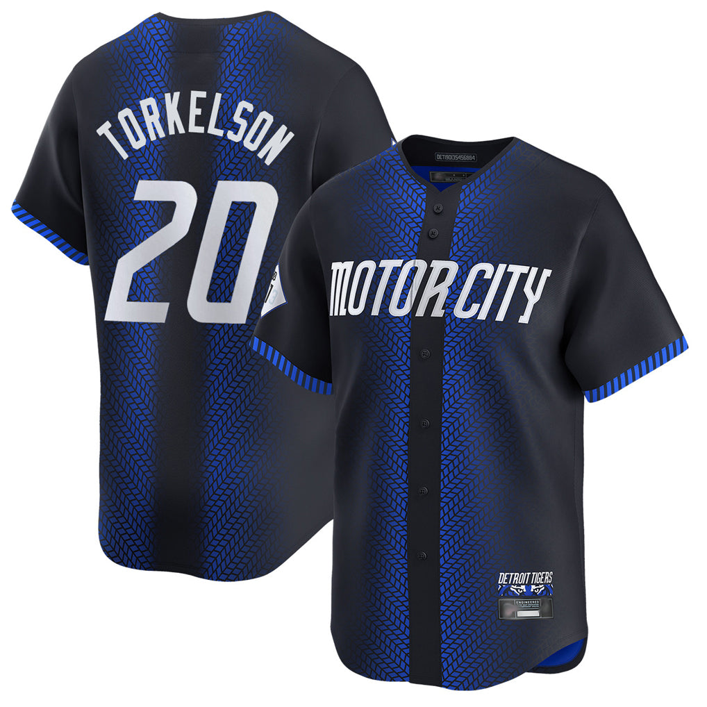 D.Tigers #20 Spencer Torkelson Player Navy City Connect Home Limited Hdoa Stitched Jerseys