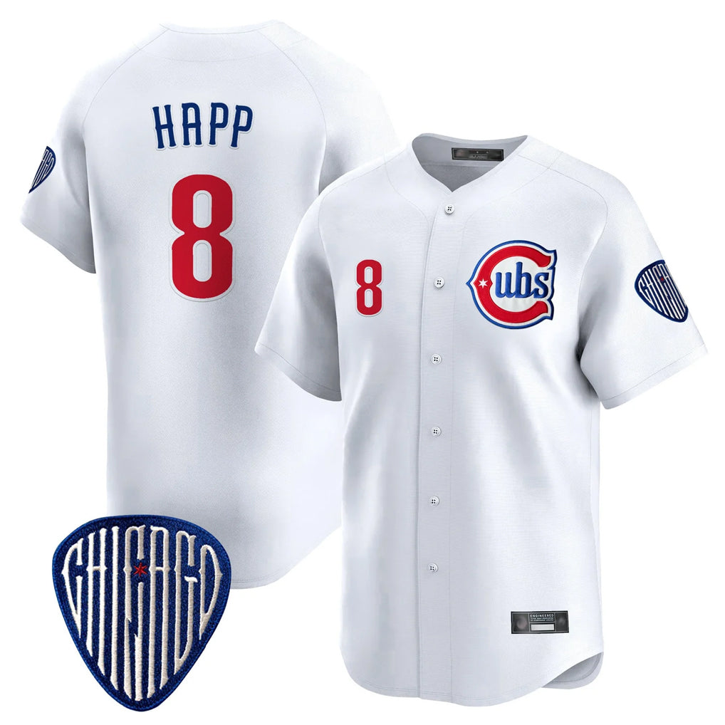 C.Cubs #8 Ian Happ Player White Vapor Premier Limited Home Hdoa Stitched Jerseys