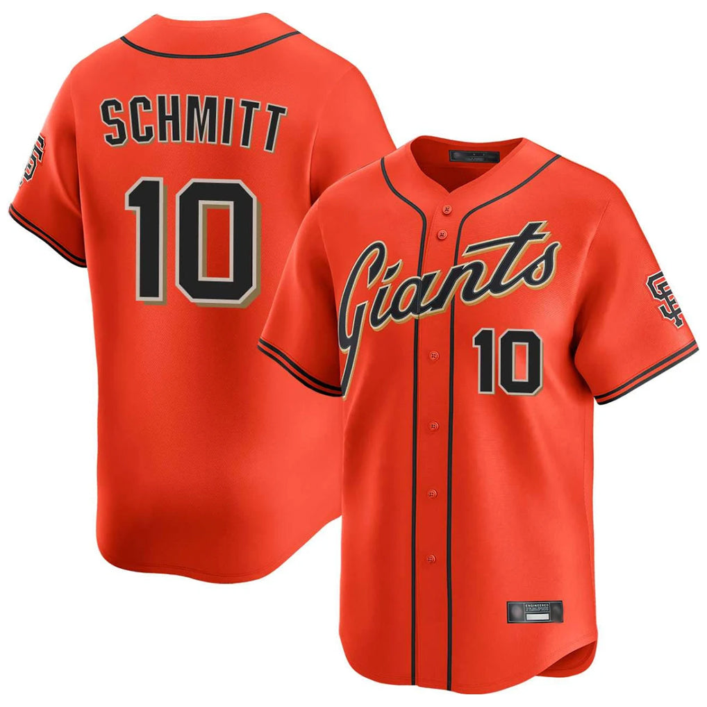 SF.Giants #10 Casey Schmitt Player Orange Home Limited Hdoa Stitched Jerseys