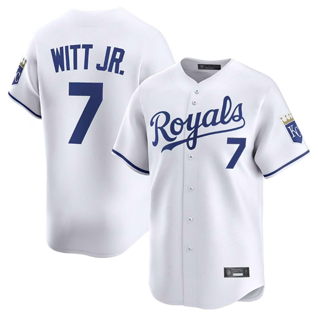 KC.Royals #7 Bobby Witt Jr. Player White Alt Limited Home Hdoa Stitched Jerseys