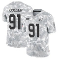 A.Cardinals #91 L.J. Collier Player Camo Salute to Service Limited Hdoa Stitched Jerseys