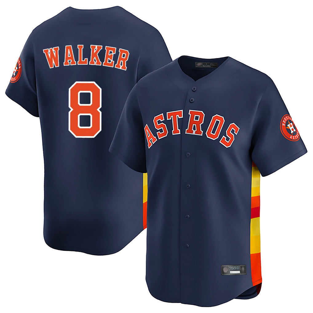 H.Astros #8 Christian Walker Player Navy Home Limited Hdoa Stitched Jerseys