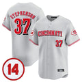 C.Reds #37 Tyler Stephenson Player Gray Vapor Premier Limited Home Hdoa Stitched Jerseys