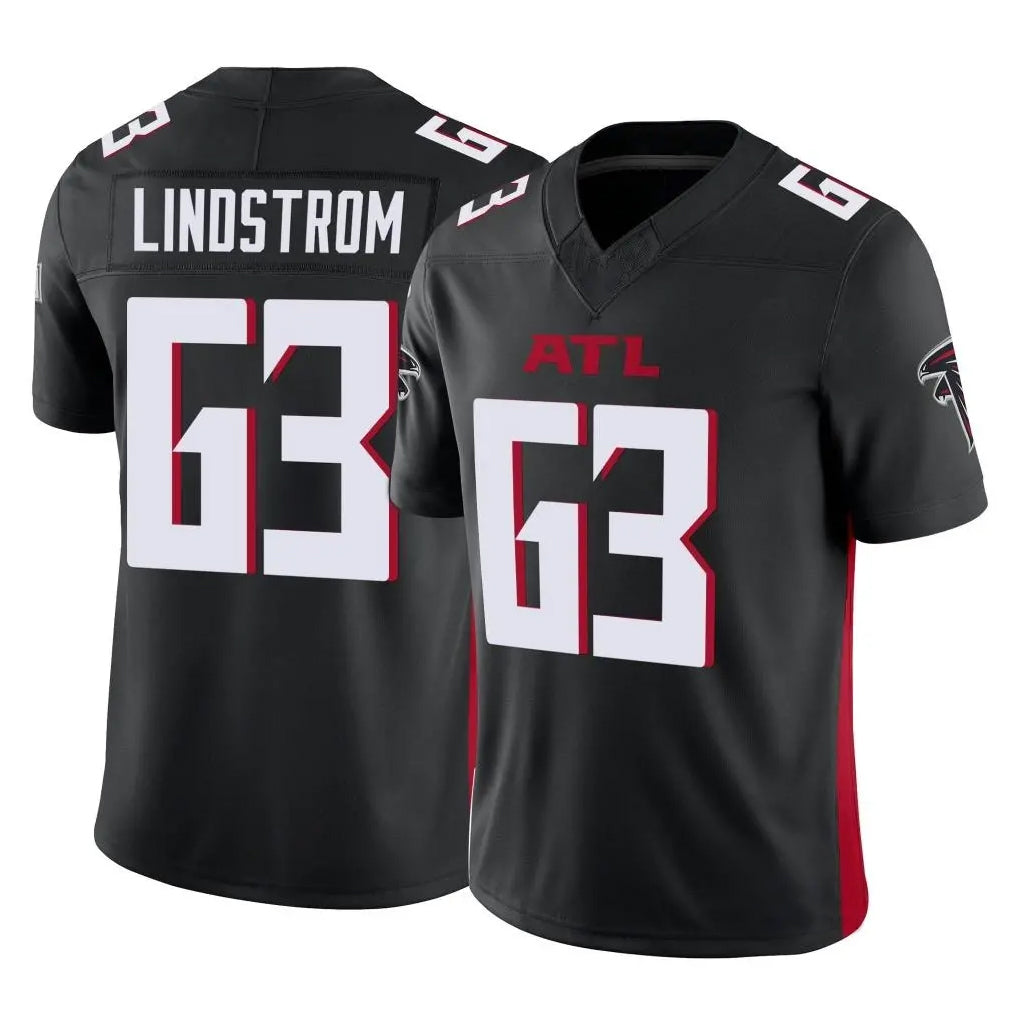 A.Falcons #63 Chris Lindstrom Player Black Vapor F.U.S.E. Limited Hdoa Stitched Jerseys