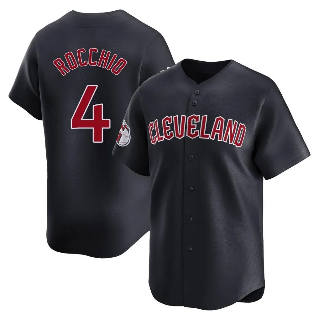 C.Guardians #4 Brayan Rocchio Player Navy Limited Home Game Hdoa Stitched Jerseys