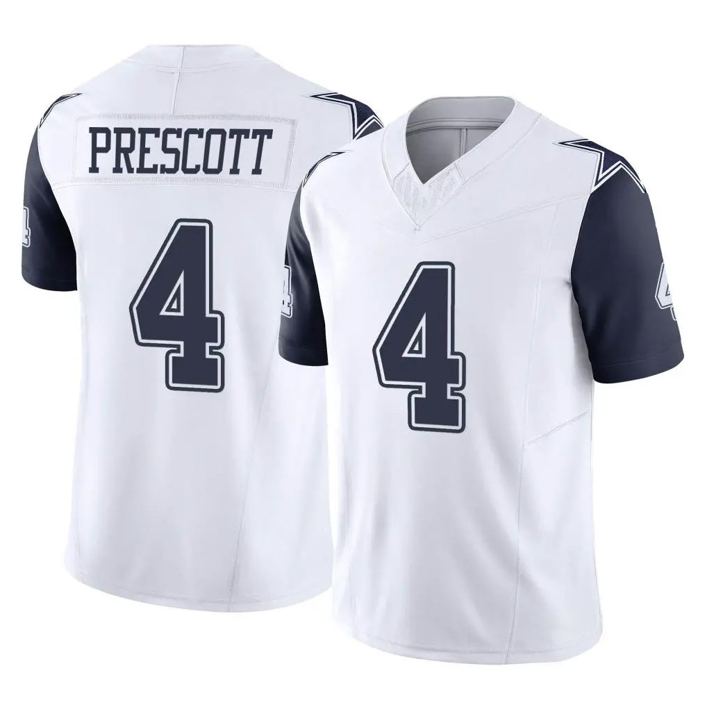 D.Cowboys #4 Dak Prescott Player White-Navy Limited Vapor F.U.S.E. Home Game Hdoa Stitched Jerseys