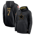 D.Cowboys #7 Rashan Gary Player Black Salute to Service Pullover Hoodies Limited Hdoa Stitched Jerseys