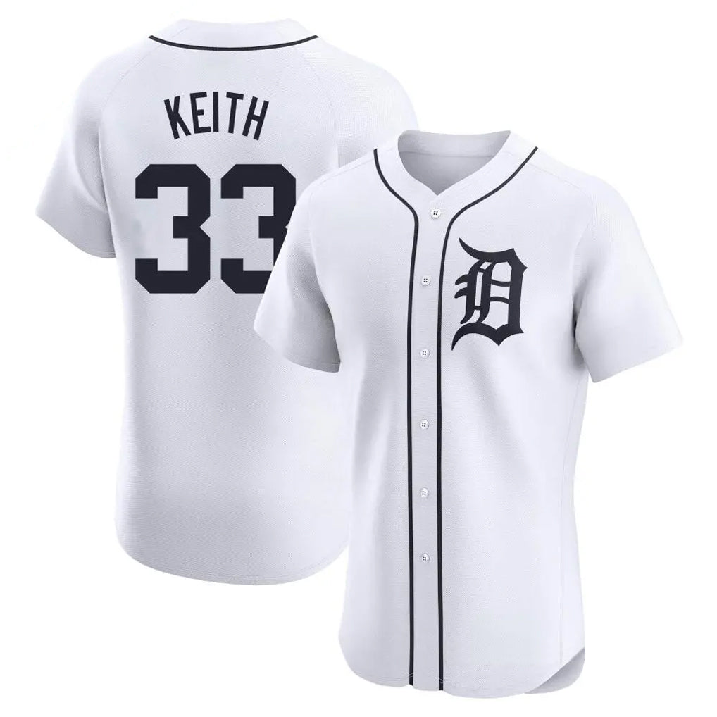 D.Tigers #33 Colt Keith Player White Limited Elite Home Hdoa Stitched Jerseys