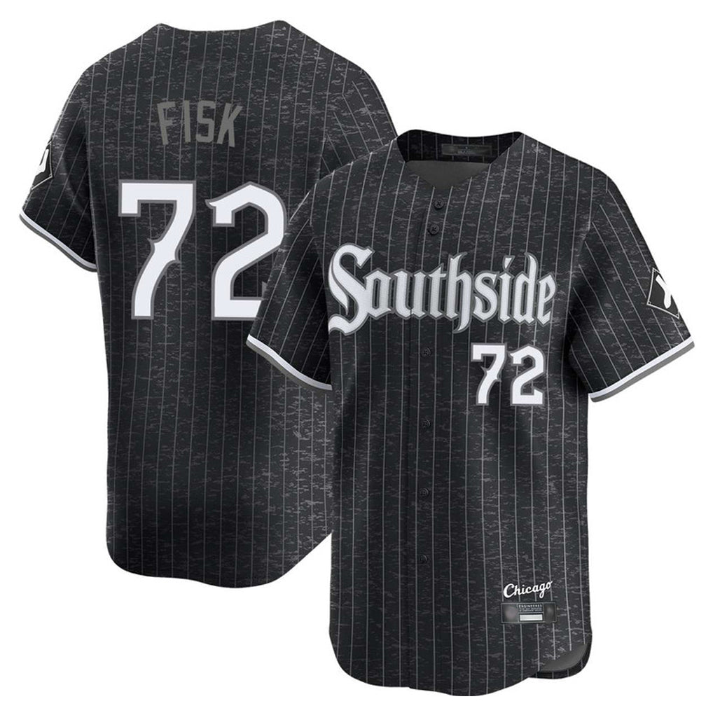 C.White Sox #72 Carlton Fisk Player Black City Connect Limited Home Hdoa Stitched Jerseys