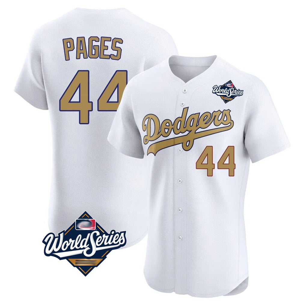 LA.Dodgers #44 Andy Pages Player Gold World Series Limited Elite Home Hdoa Stitched Jerseys