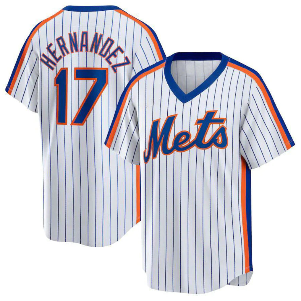 NY.Mets #17 Keith Hernandez Player White Cooperstown Collection T-shirt Home Hdoa Stitched Jerseys