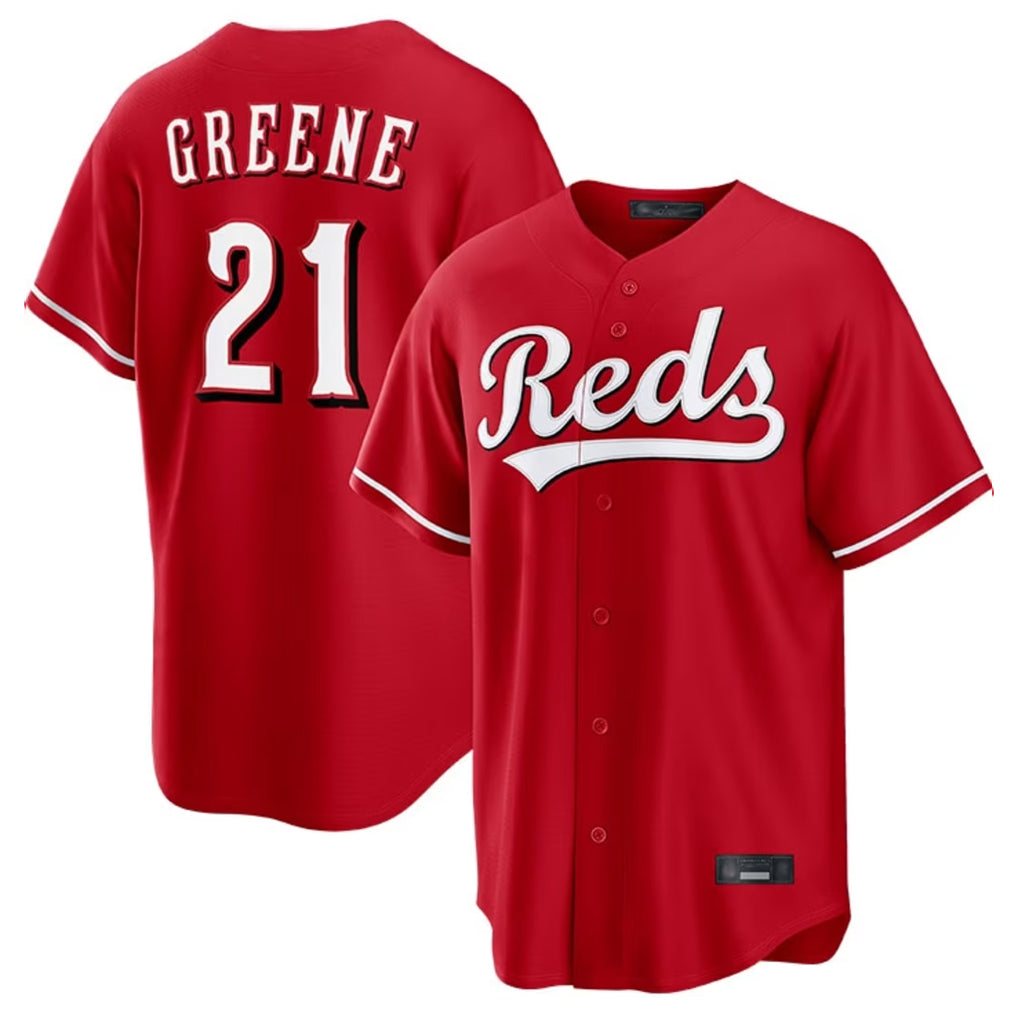 C.Reds #21 Hunter Greene Player Red Home Game Hdoa Stitched Jerseys