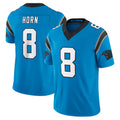 C.Panthers #8 Jaycee Horn Player Blue Vapor F.U.S.E. Limited Home Game Hdoa Stitched Jerseys