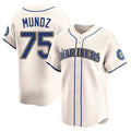 S.Mariners #75 Andres Munoz Player Cream Home Limited Hdoa Stitched Jerseys