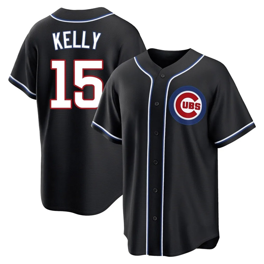 C.Cubs #15 Carson Kelly Player Black Fashion Out Game Hdoa Stitched Jerseys