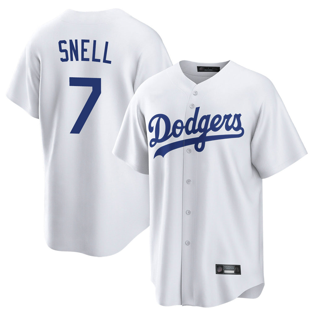 LA.Dodgers #7 Blake Snell Player White Game Hdoa Stitched Jerseys