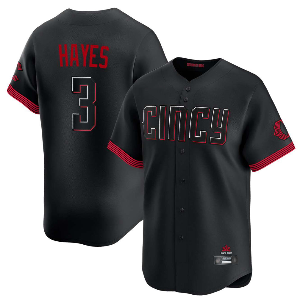 C.Reds #3 Ke'Bryan Hayes Player Black City Connect Home Limited Hdoa Stitched Jerseys