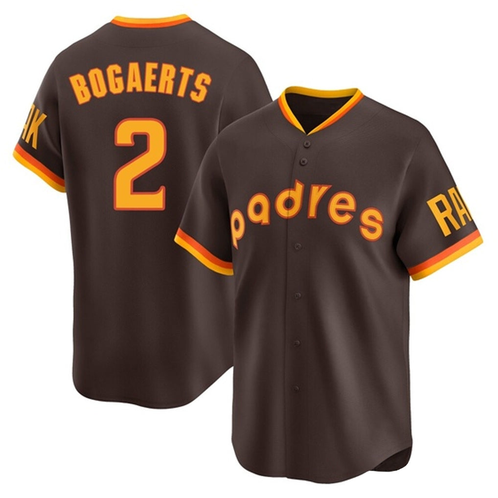 S.Diego Padres #2 Xander Bogaerts Player Brown Home Cooperstown Collection Replica Game Hdoa Stitched Jerseys
