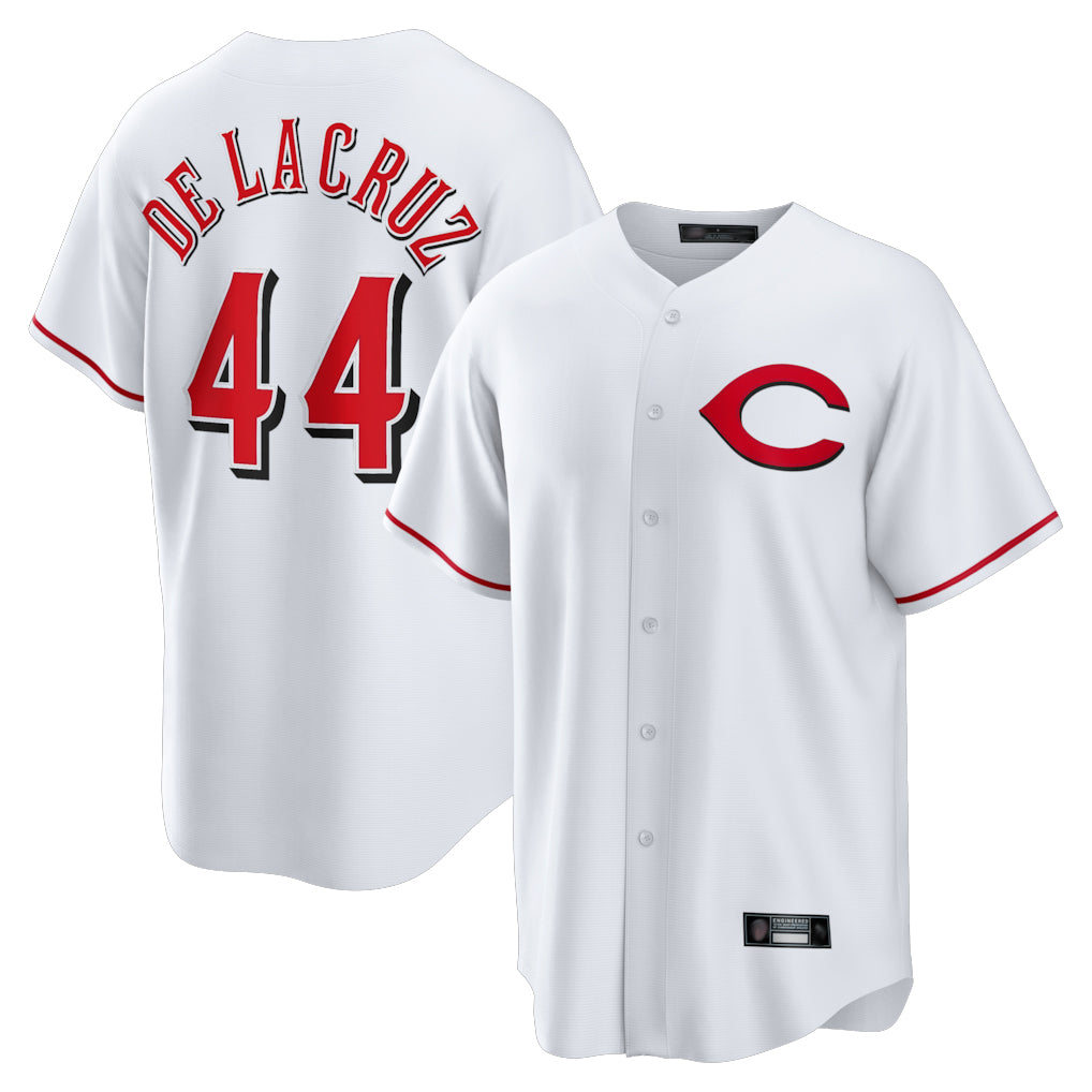 C.Reds #44 Elly De La Cruz Player White Home Game Hdoa Stitched Jerseys