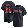 C.Guardians #28 Tanner Bibee Player Navy Limited Home Game Hdoa Stitched Jerseys