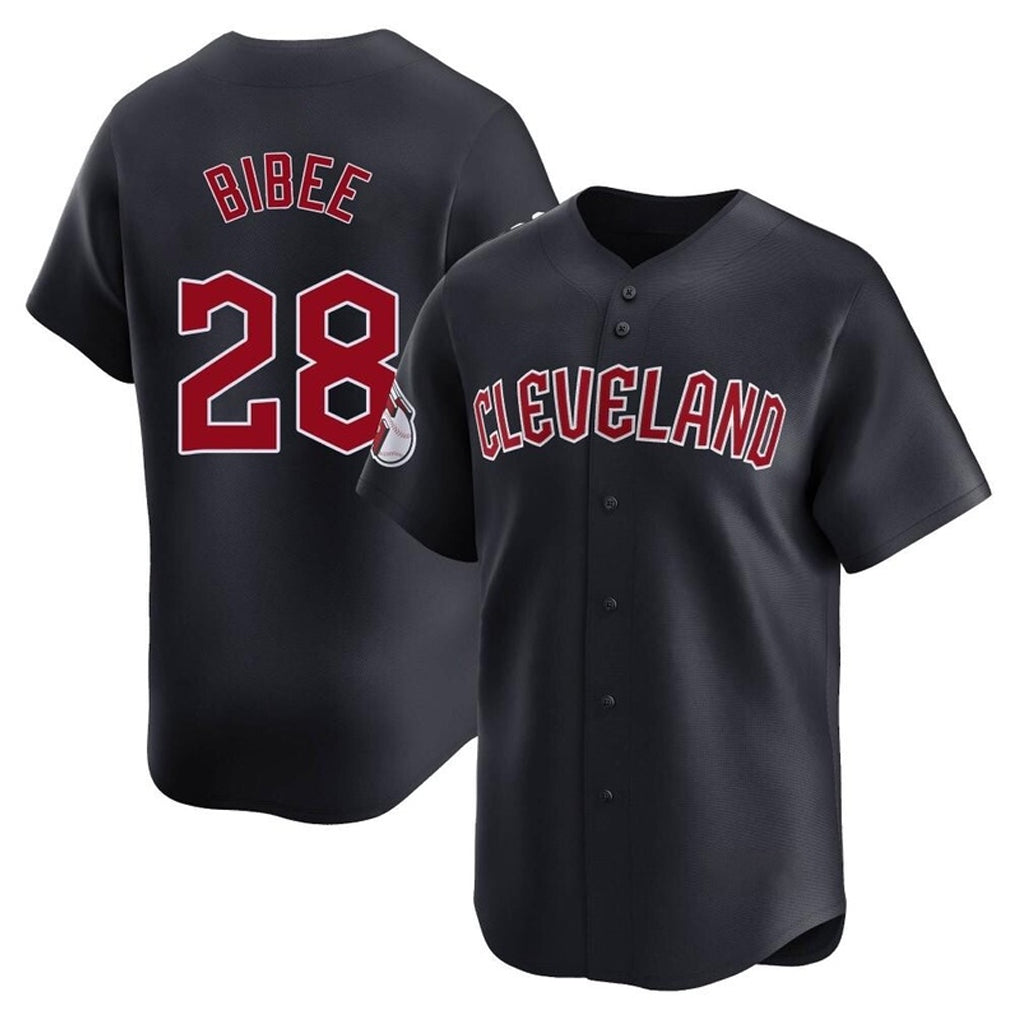 C.Guardians #28 Tanner Bibee Player Navy Limited Home Game Hdoa Stitched Jerseys