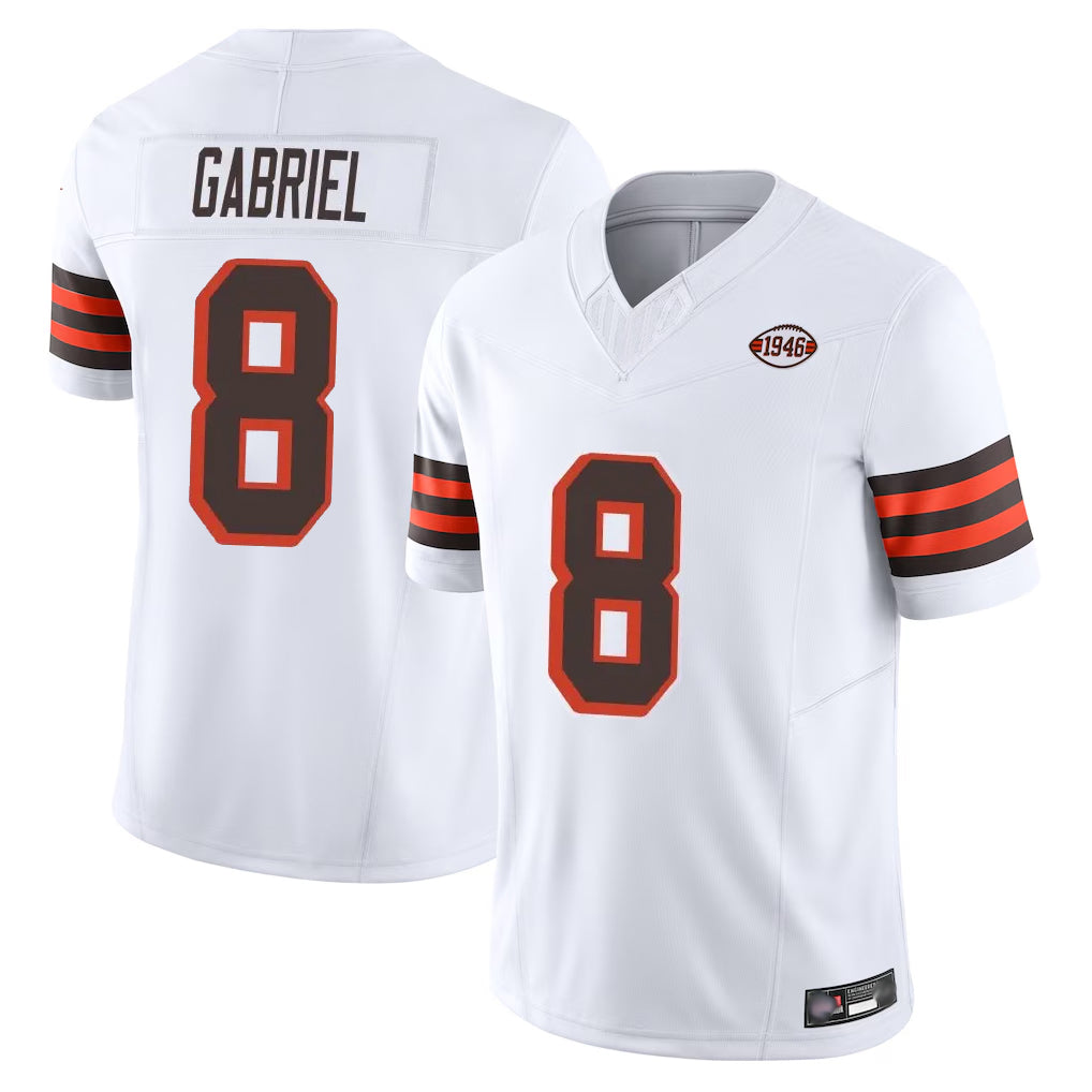 C.Browns #8 Dillon Gabriel Player White Limited Vapor F.U.S.E. Alternate Game Hdoa Stitched Jerseys