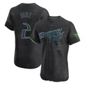T.Bay Rays #2 Yandy Diaz Player Black City Connect Home Limited Elite Hdoa Stitched Jerseys