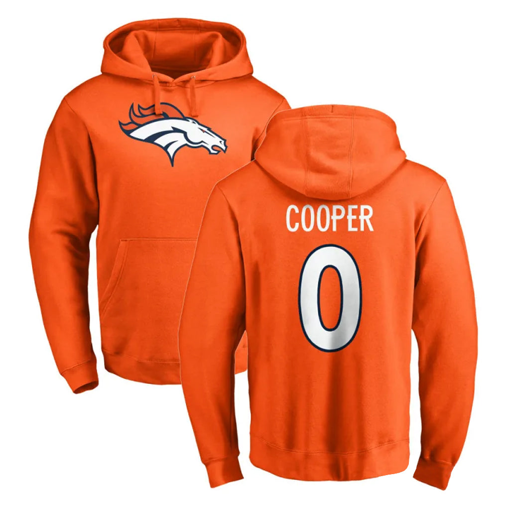 D.Broncos #0 Jonathon Cooper Player Orange Pullover Hoodie Limited Hdoa Stitched Jerseys